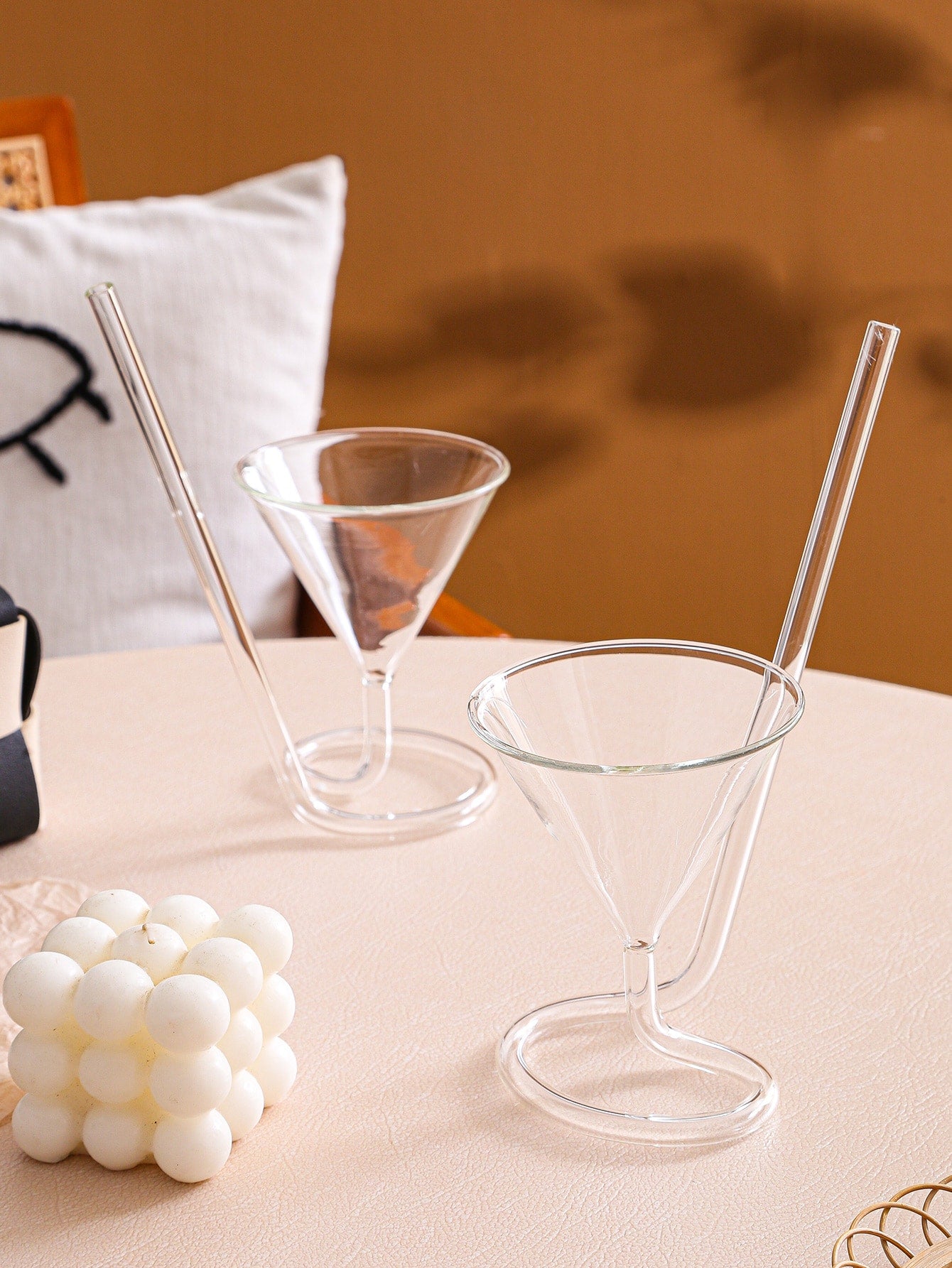 فنجان إبداع زجاج عصير قطعة واحدة