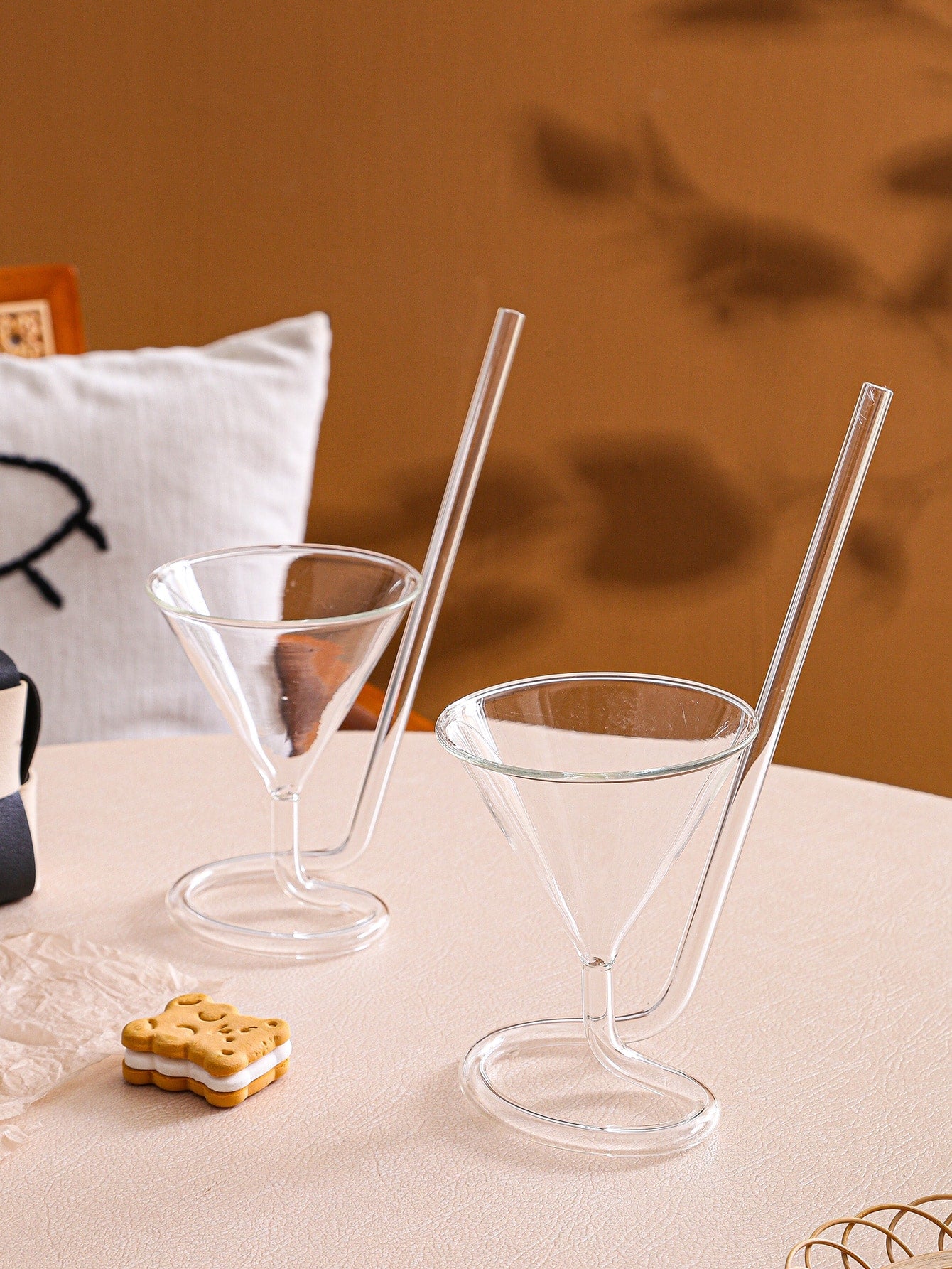 فنجان إبداع زجاج عصير قطعة واحدة