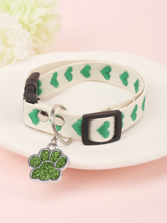 عقد قلب روح الحيوانات الأليفة بشكل مخلب الكف، قطعة واحدة، رقيقة ومناسبة للكلاب والقطط الصغيرة، مناسبة لجميع المواسم