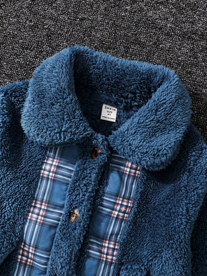 طقم عصري مكون من قطعتين للأولاد الصغار