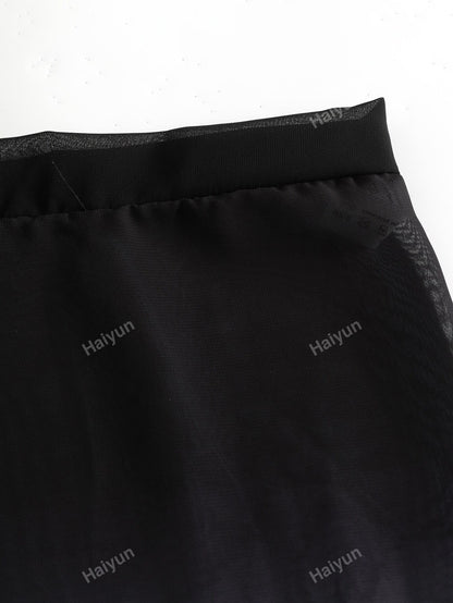 تنورة ساحلي وصول المخزون الجديد مثير & أهيف شيفون