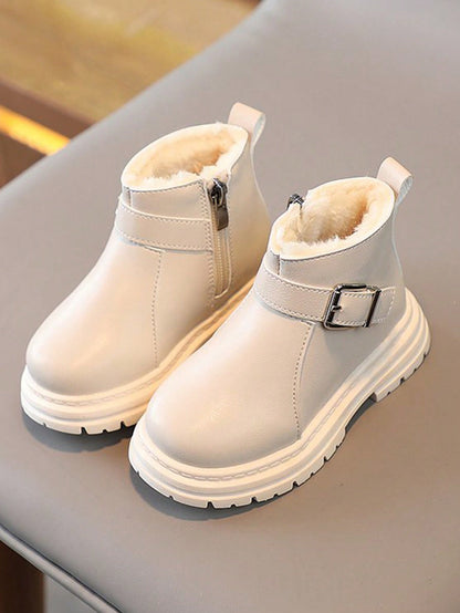 زوج حذاء كاحل شتوي مريح وأنيق للأطفال الجنسين للإستعمال الخارجي