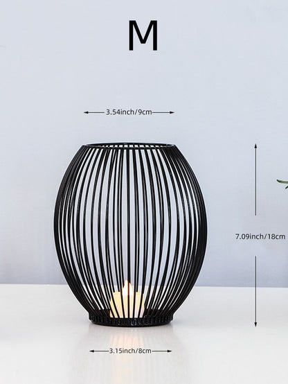 شمعدان حديد أسود زخرفي، أفضل الهدايا