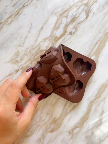 قالب سيليكون DIY على شكل قلب وقالب سيليكون موحد اللون قابل للغسل مبتكر لمحبي DIY