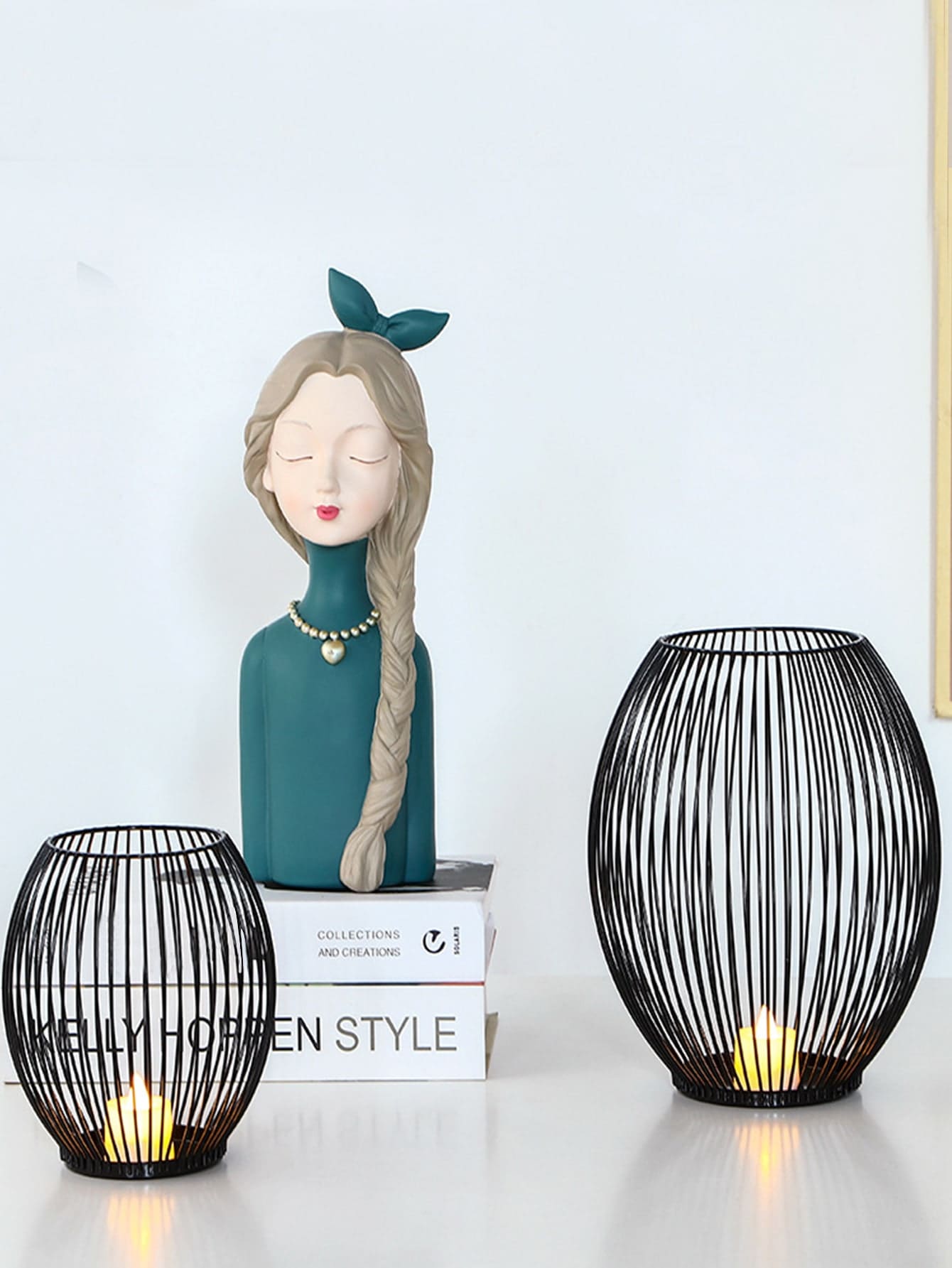 شمعدان حديد أسود زخرفي، أفضل الهدايا