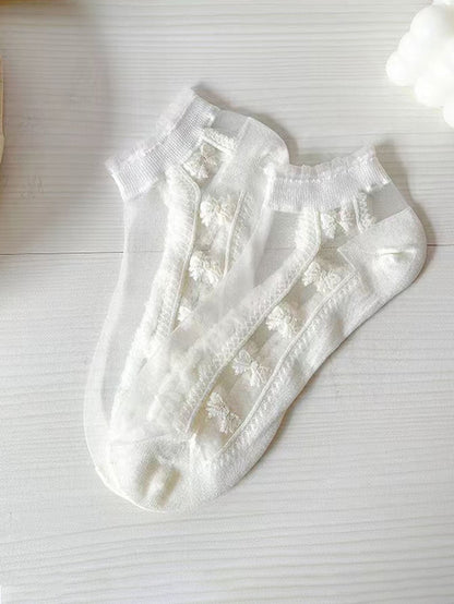 خمسة ل للنساء الصيف سميك شفاف تنفس الجوارب القارب كاجوال كل المطابقة دانتيل جوارب