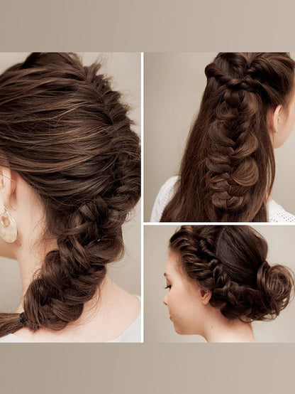 قطعة واحدة من أداة تجديل الشعر من هيكل السمكة والتموج ، صانع تصفيف الشعر والكعك