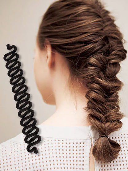 قطعة واحدة من أداة تجديل الشعر من هيكل السمكة والتموج ، صانع تصفيف الشعر والكعك