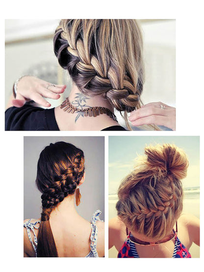 قطعة واحدة من أداة تجديل الشعر من هيكل السمكة والتموج ، صانع تصفيف الشعر والكعك