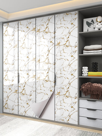 قطعة واحدة ضد للماء & مقاوم للزيت ذاتية اللصق غشاء مع بلاتين نمط رخامي الى مطبخ , حمام , خزانة و طاولة أثث