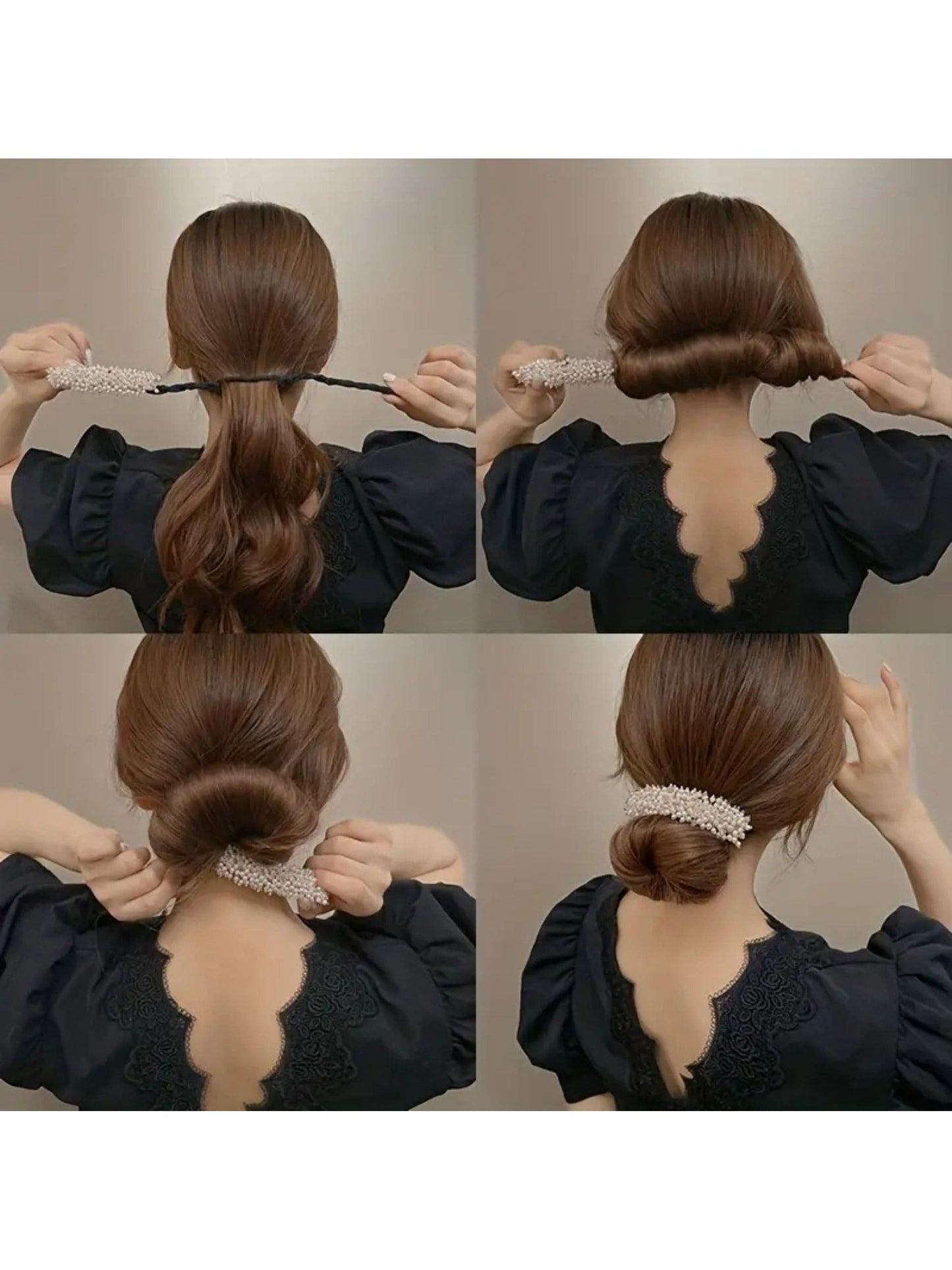 كعكة الشعر ودبوس الشعر