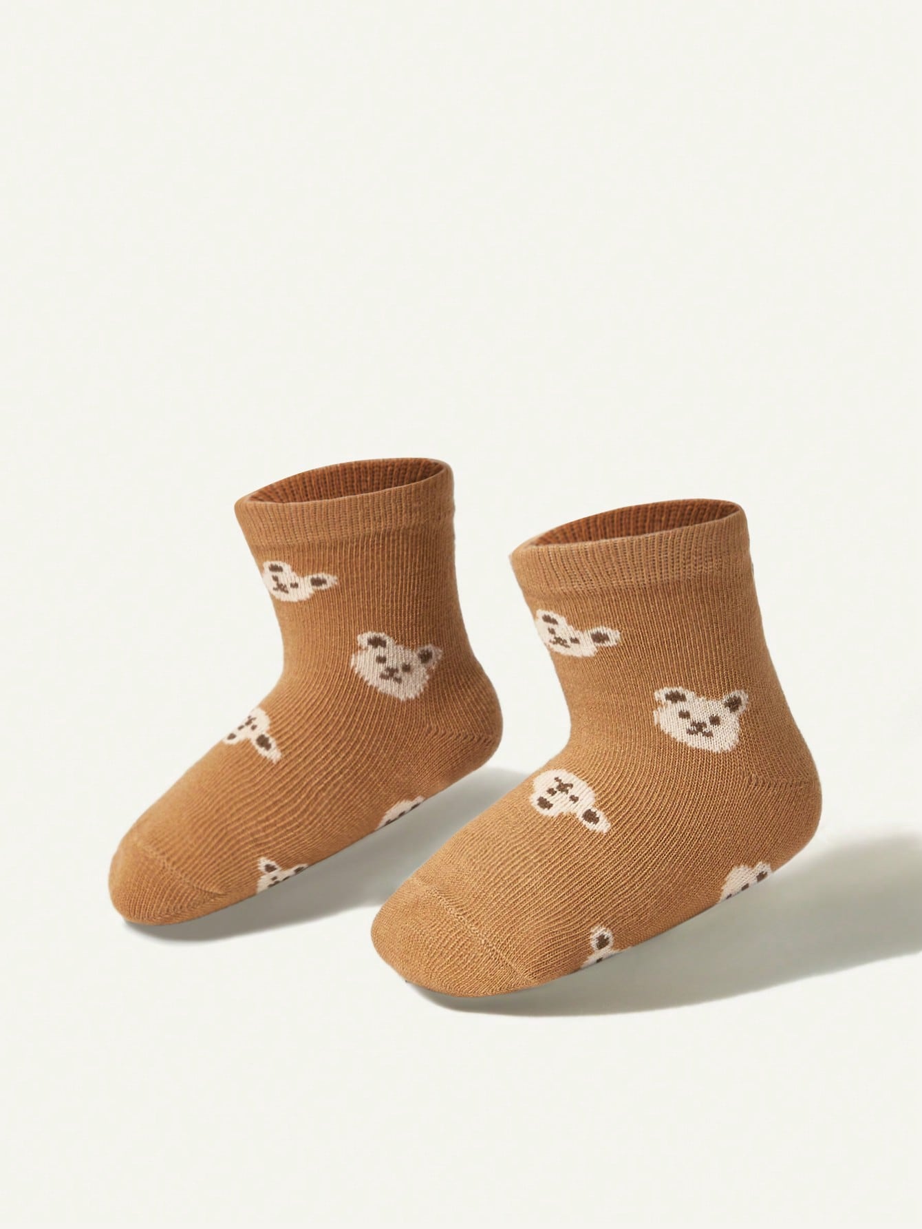 جوارب أطفال دب جاكار قطنية محبوكة 2 زوج