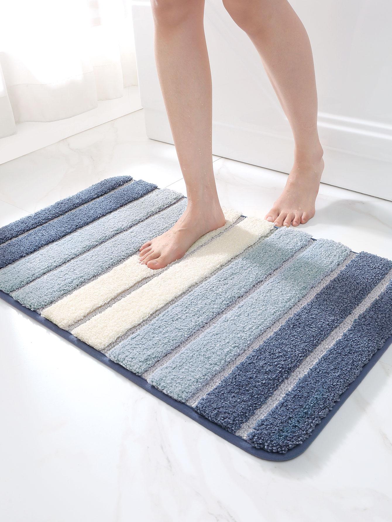 حصيرة حمام ألوان متجانسة مانع للانزلاق قطعة واحدة