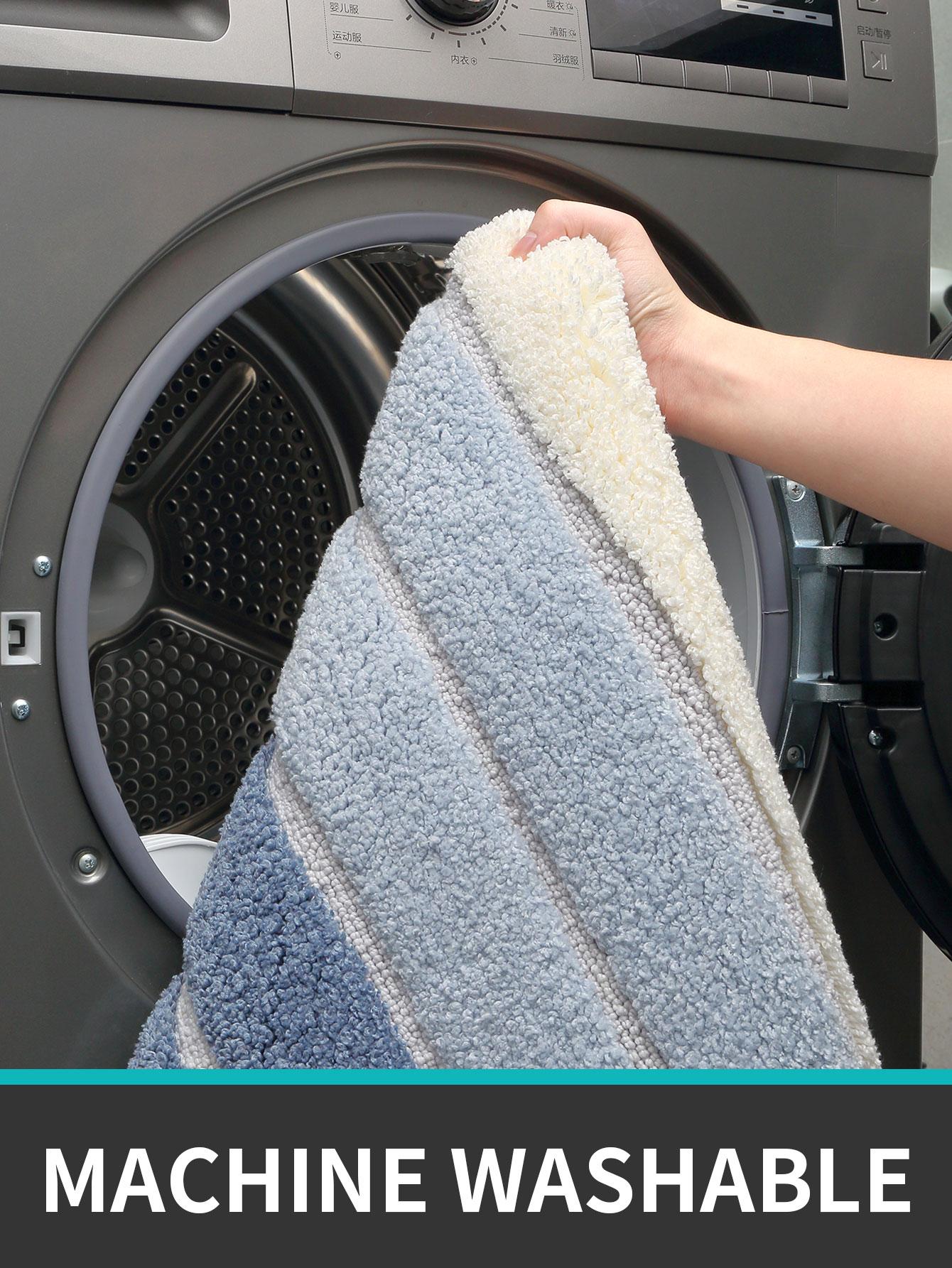 حصيرة حمام ألوان متجانسة مانع للانزلاق قطعة واحدة