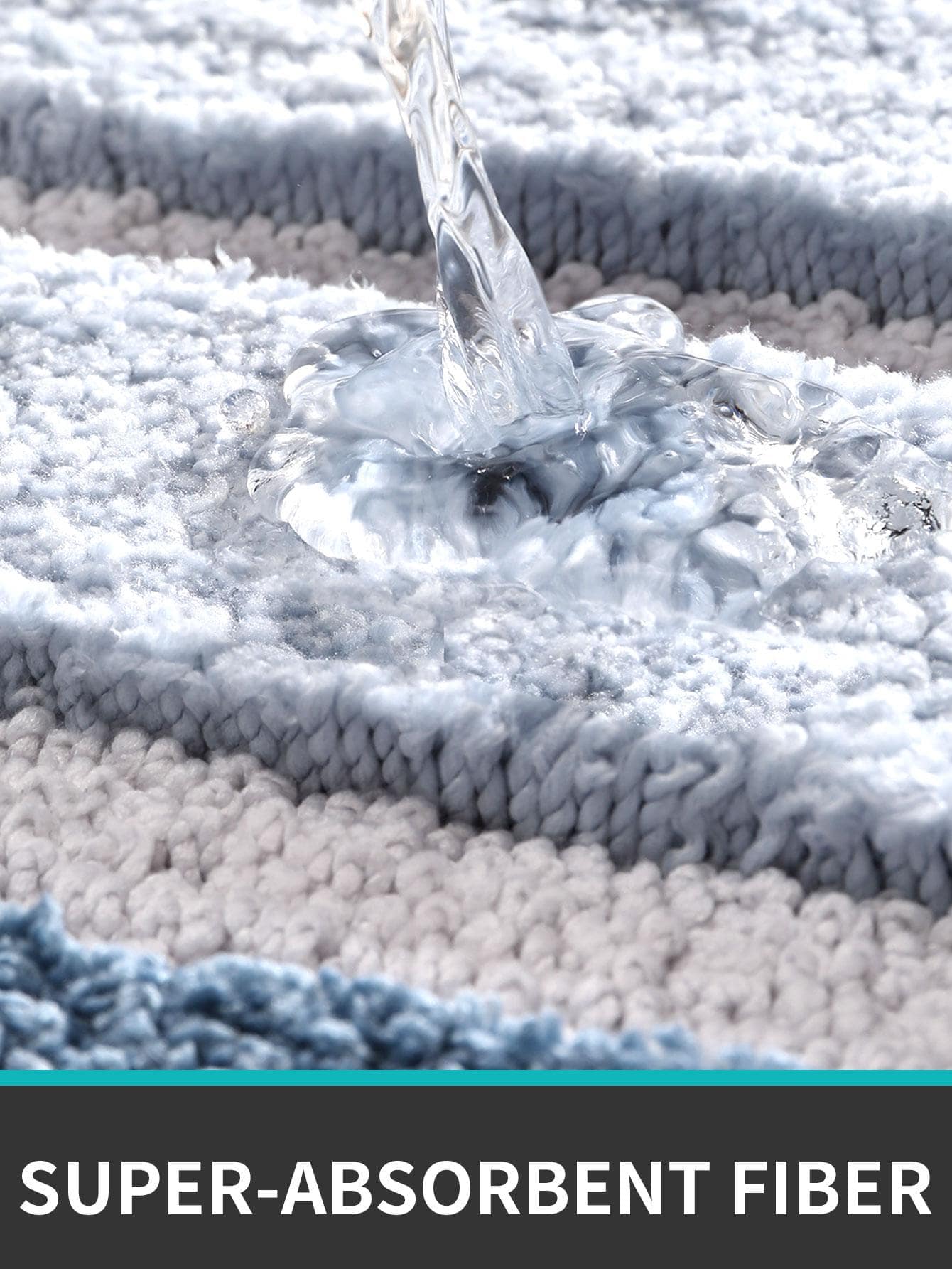 حصيرة حمام ألوان متجانسة مانع للانزلاق قطعة واحدة