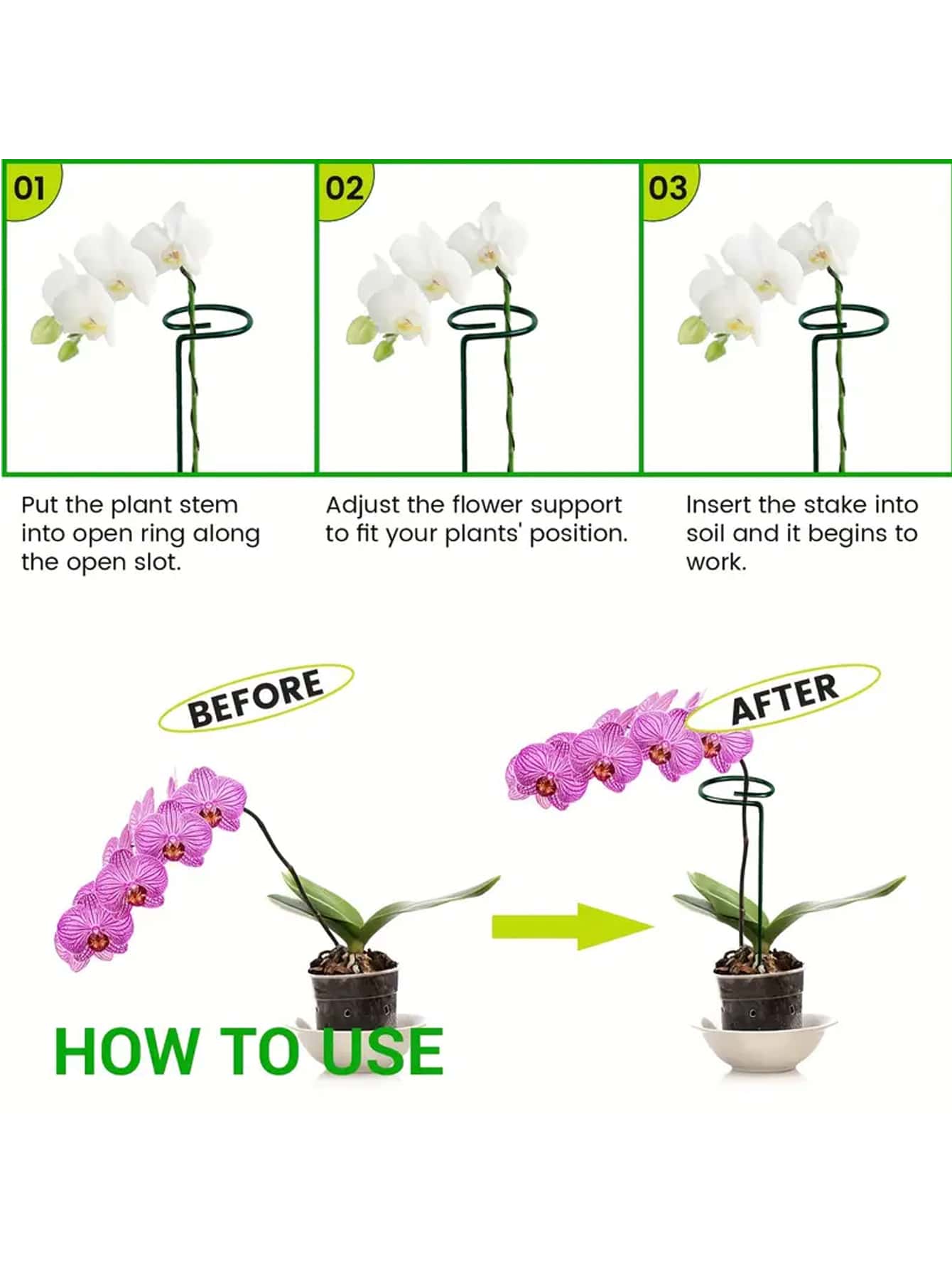عمود حديقة دعم النبات عصا , 11.8 بوصة نبات قفص دعامة الى داخلية وخارجية نباتات طماطم الفاوانيا زهرة الأوركيد قطعة واحدة