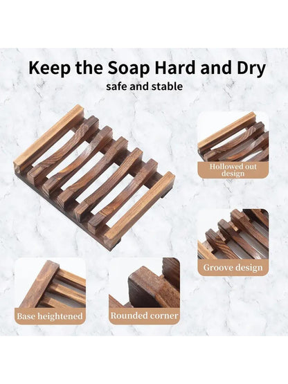 قطعة واحدة خشب صحن الصابون الى يحسن دش تأثير