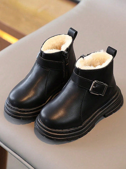 زوج حذاء كاحل شتوي مريح وأنيق للأطفال الجنسين للإستعمال الخارجي