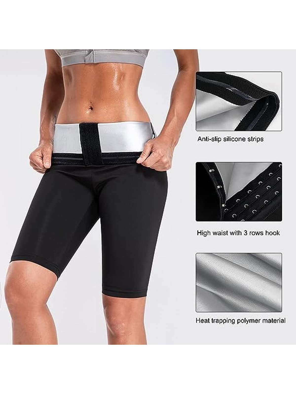 شورت ضاغط متعدد الألوان للنساء مصنوع من البوليستر قطعة واحدة للرياضة والخارج، سراويل تدريب امتصاص العرق