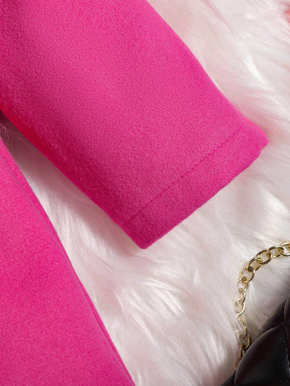 للبنات الاطفال مقلم زغبي تجاعيد مطوية معطف & قبعة