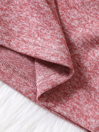 تي شيرت مقلم بكشكش عنق عالي عقدة الفراشة أمامية