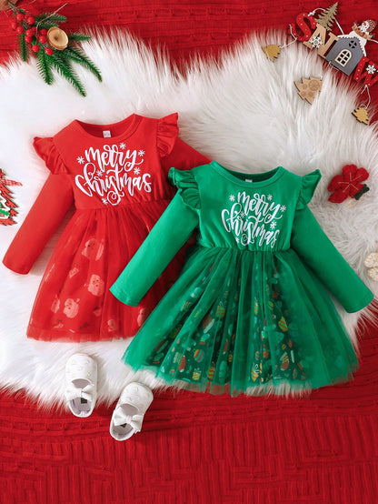 فستان بناتي اطفال كريسماس