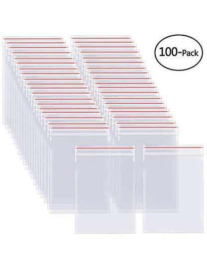 كيس مانع للرطوبة شفاف للتخزين الغذائي المتجدد 100 قطعة/حزمة