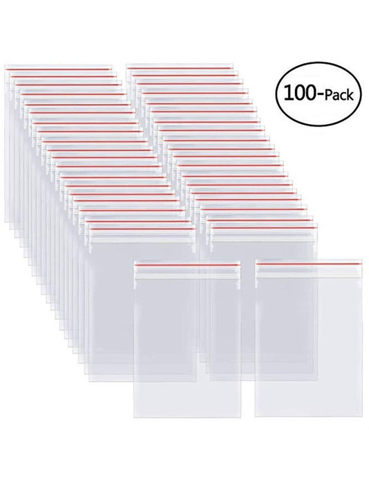 كيس مانع للرطوبة شفاف للتخزين الغذائي المتجدد 100 قطعة/حزمة