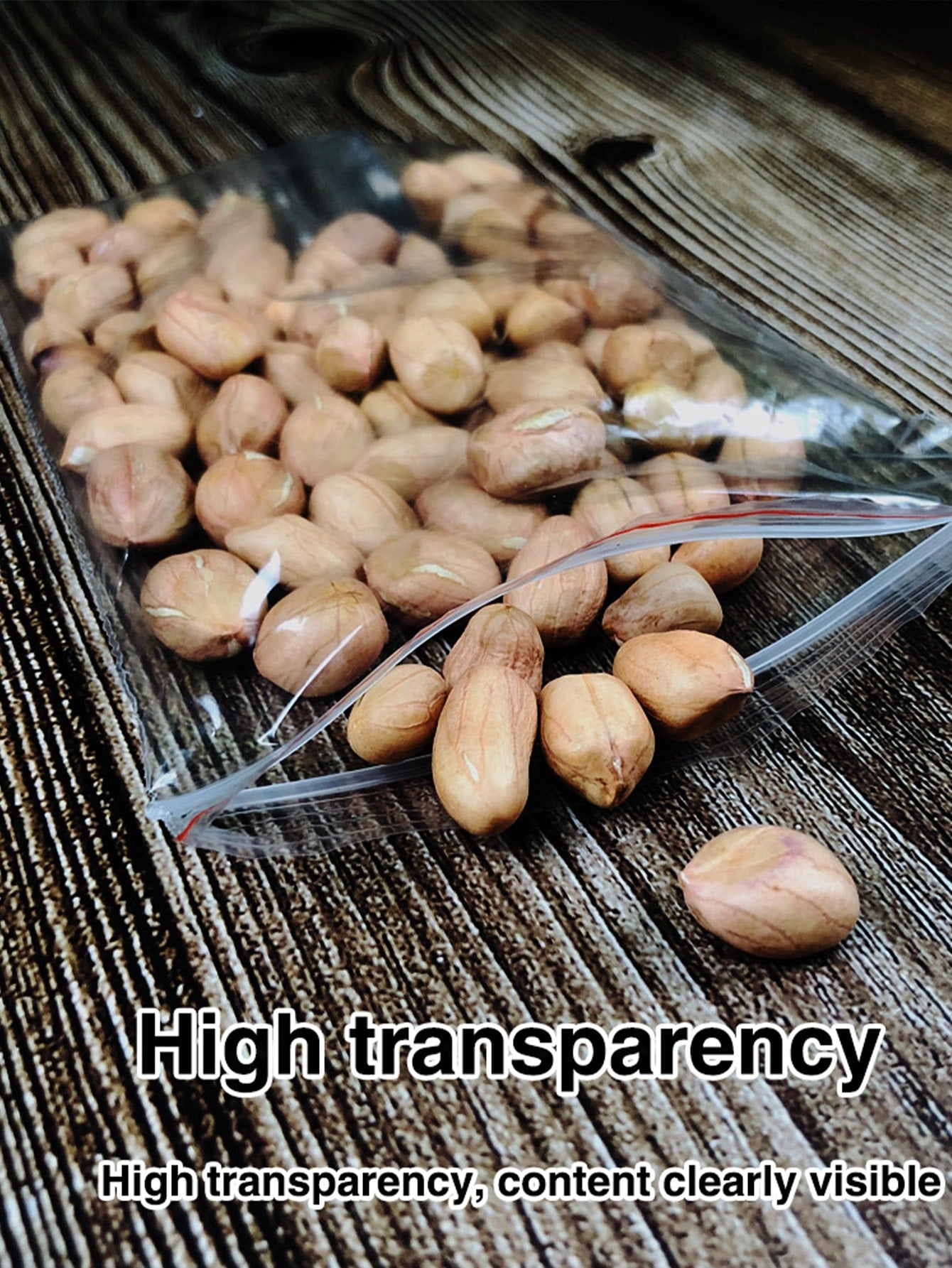 كيس مانع للرطوبة شفاف للتخزين الغذائي المتجدد 100 قطعة/حزمة