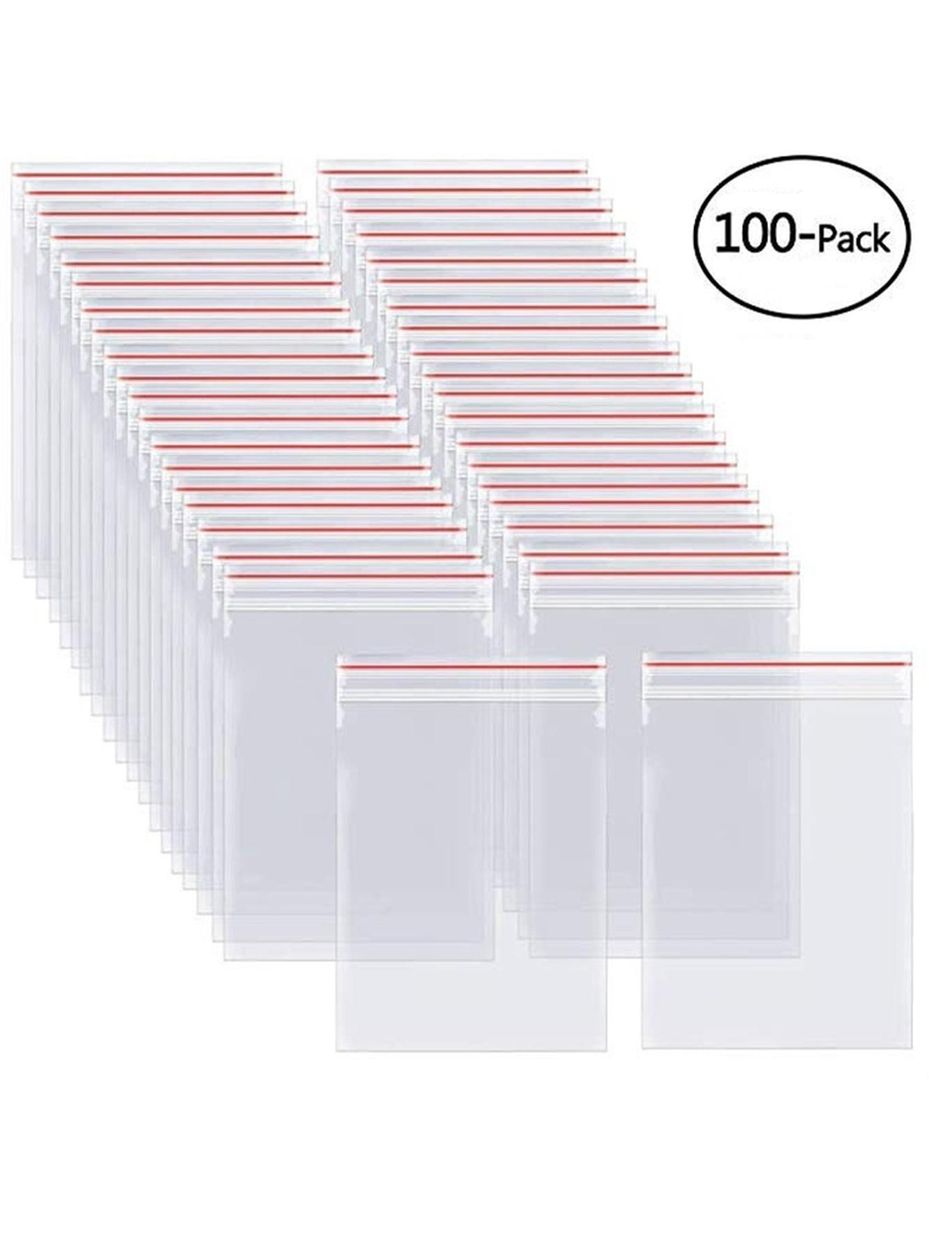 كيس مانع للرطوبة شفاف للتخزين الغذائي المتجدد 100 قطعة/حزمة