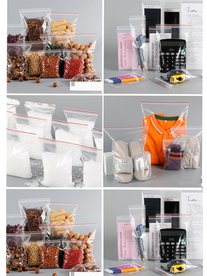 كيس مانع للرطوبة شفاف للتخزين الغذائي المتجدد 100 قطعة/حزمة