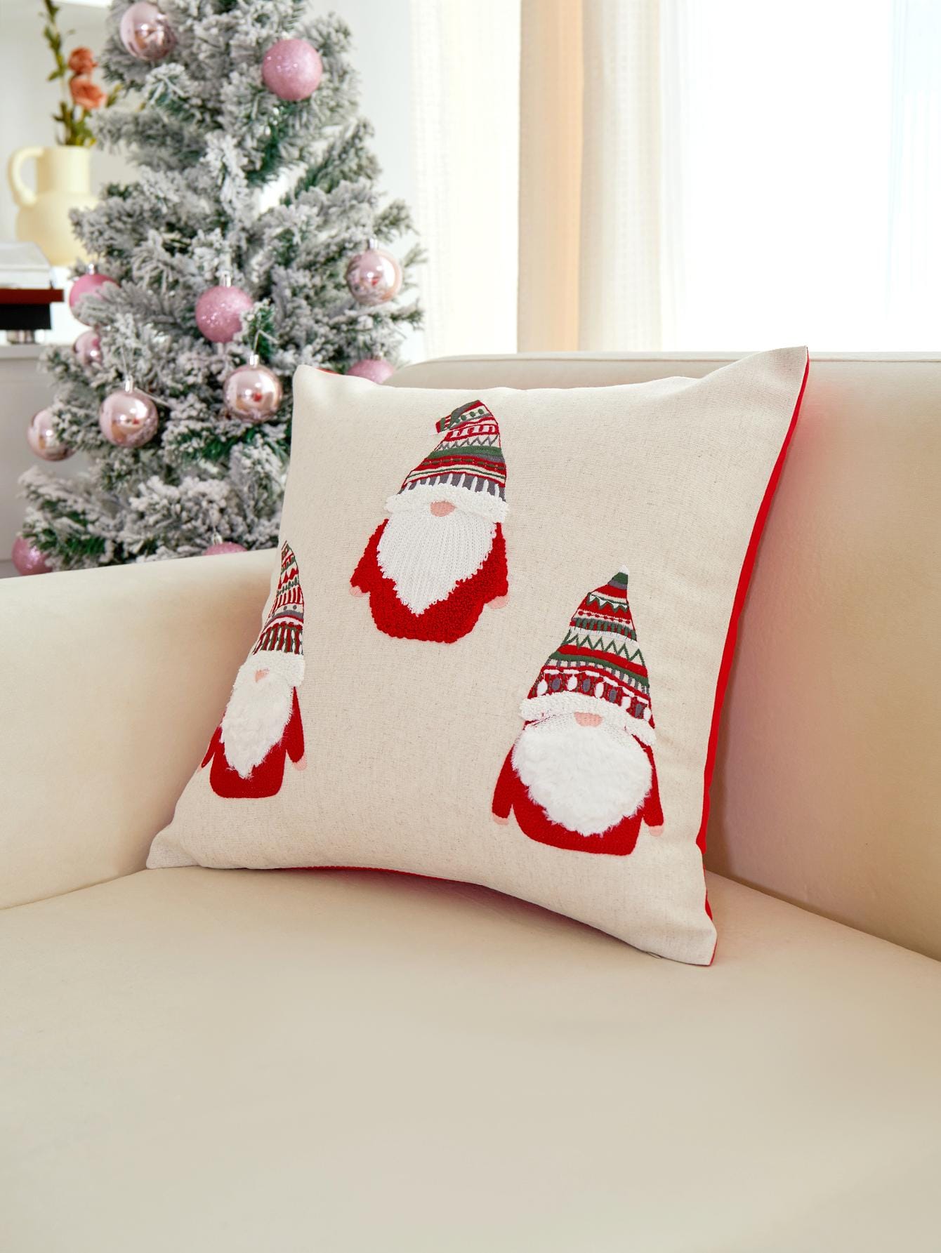 غطاء وسادة بطرز التطريز بشكل الجوز، ديكور منزلي للصالة وغرفة النوم