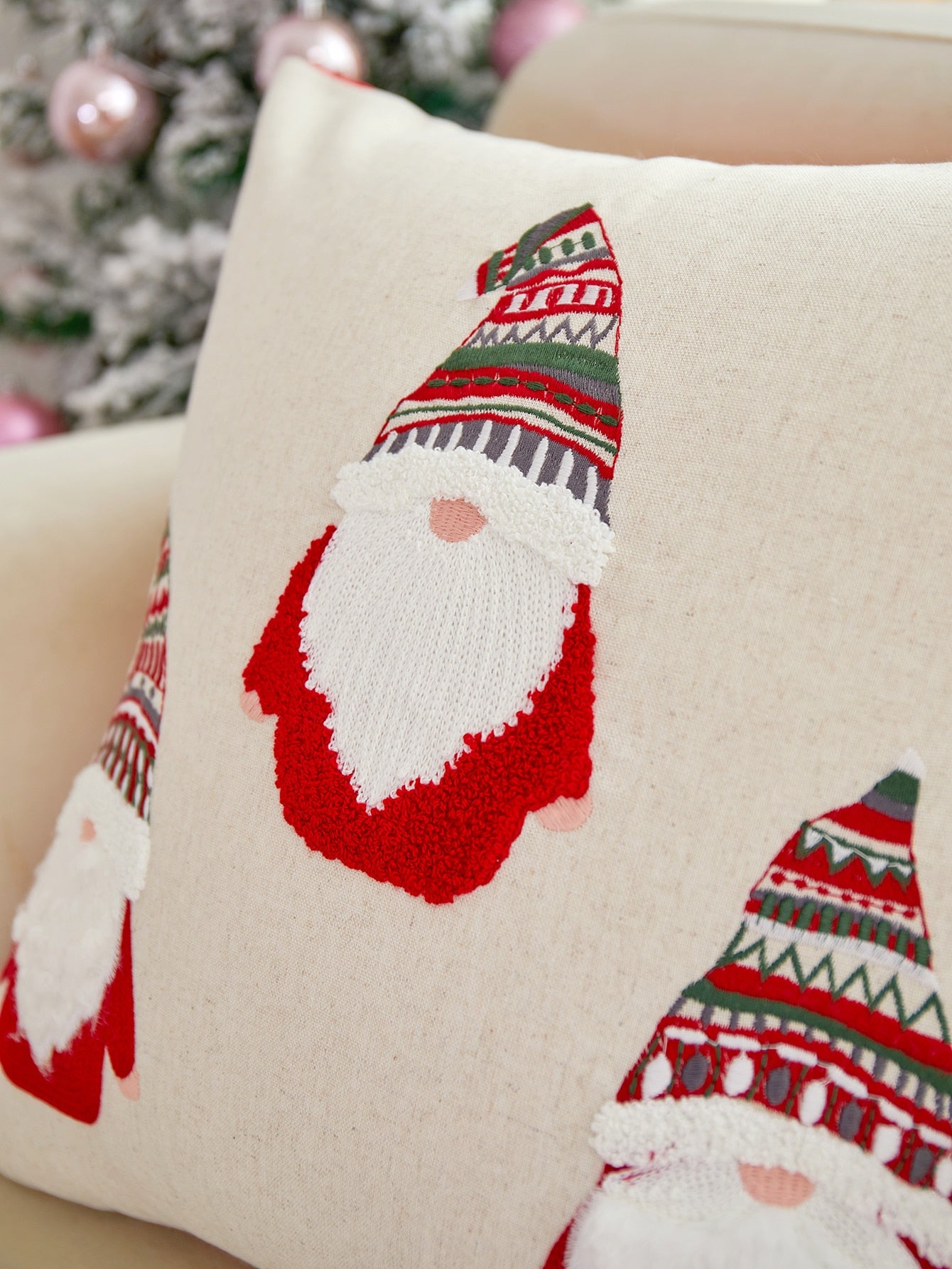 غطاء وسادة بطرز التطريز بشكل الجوز، ديكور منزلي للصالة وغرفة النوم