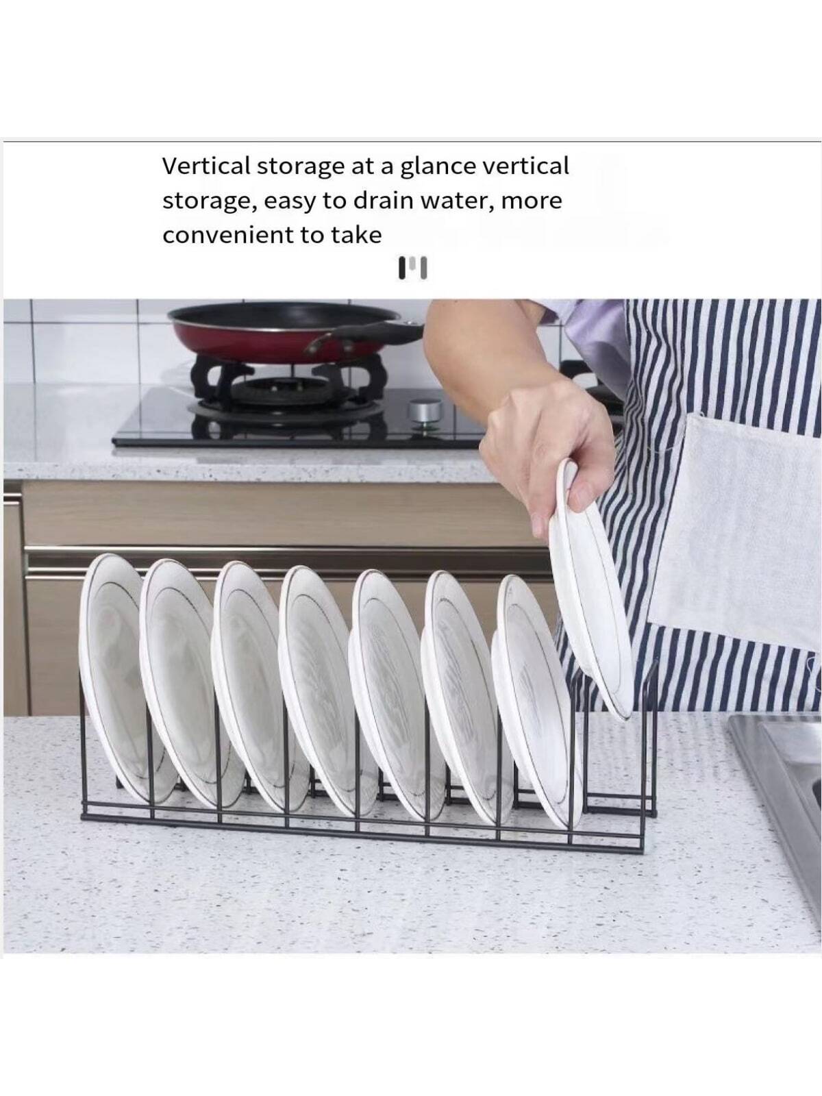 قطعة واحدة من الفولاذ المقاوم للصدأ المدمج في خزانة تعقيم ورف الصرف مع رف وعاء مدمج لأدوات المطبخ والأطباق والوعاء