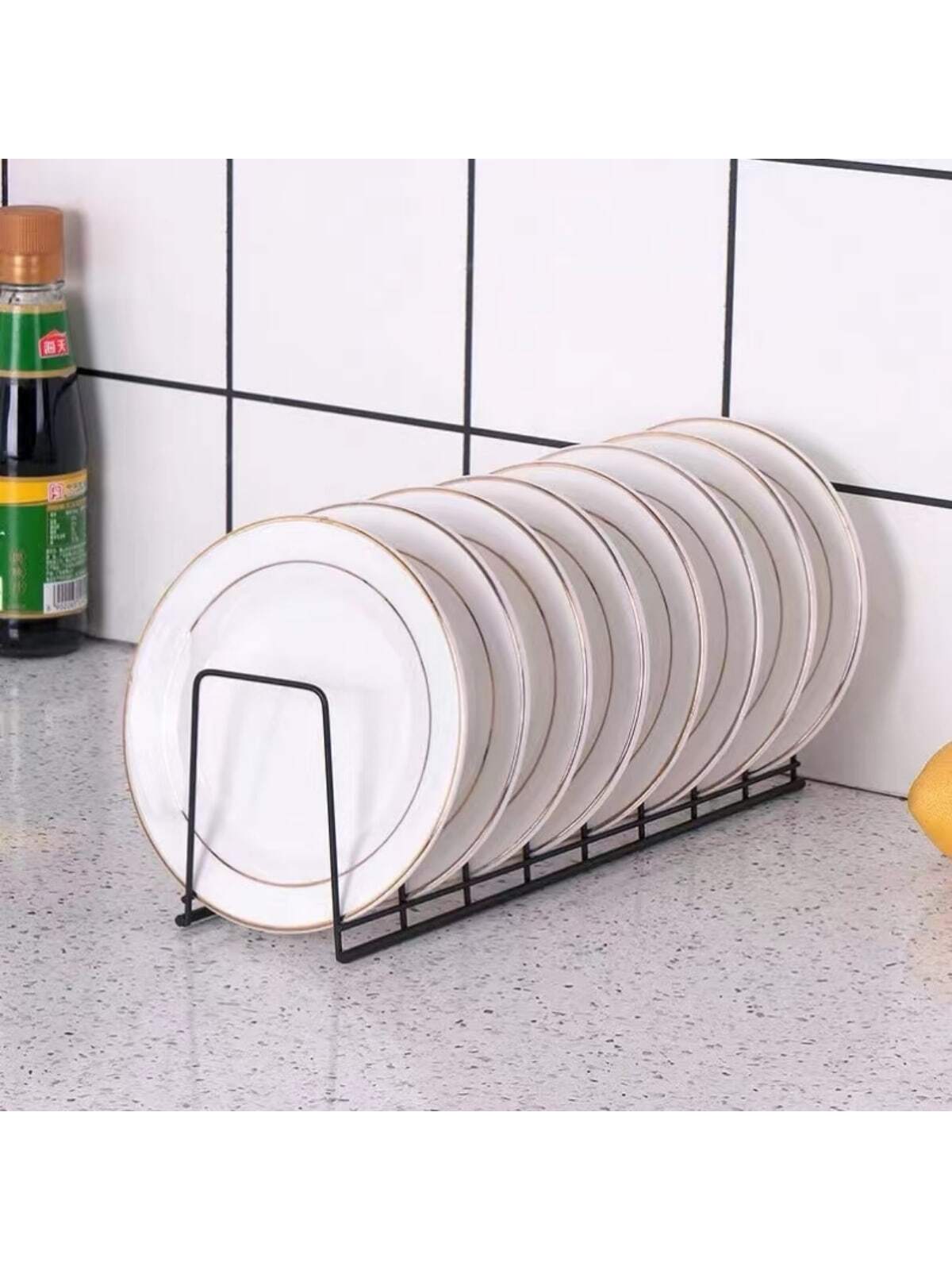 قطعة واحدة من الفولاذ المقاوم للصدأ المدمج في خزانة تعقيم ورف الصرف مع رف وعاء مدمج لأدوات المطبخ والأطباق والوعاء