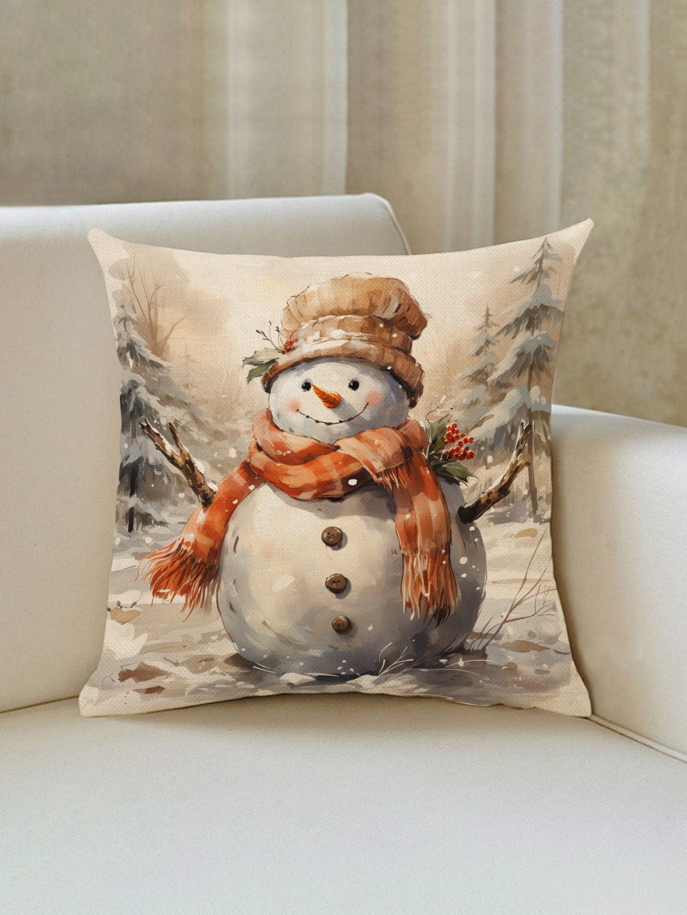 قطعة واحدة من غطاء وسادة كتان