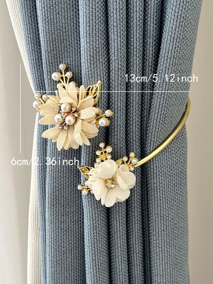 مشبك ستارة النافذة من سبيكة فاخرة مع خرز اللؤلؤ الاصطناعي