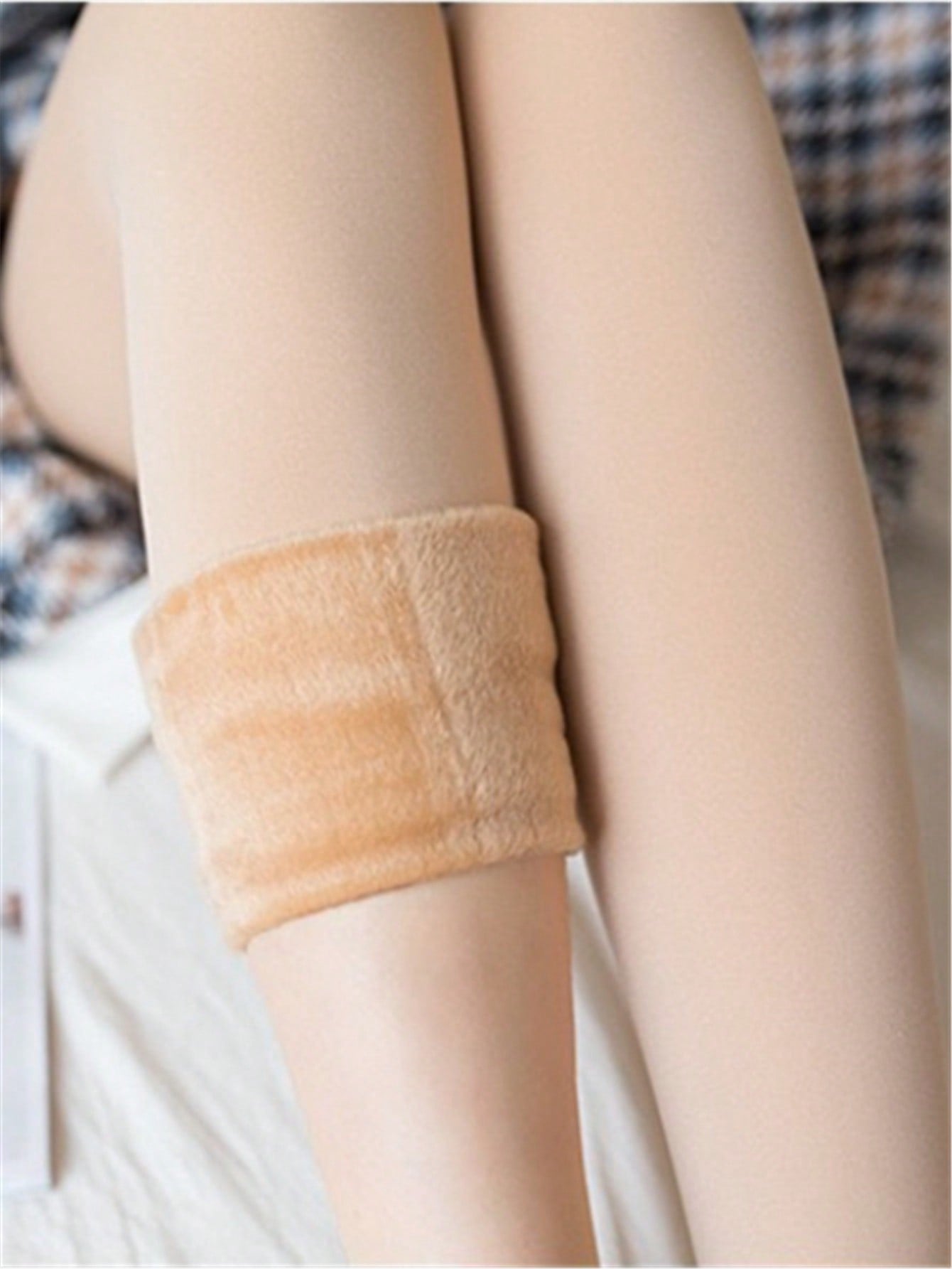 جوارب للنساء موحد اللون بطانة مخملية كاجوال الى خريف و الشتاء