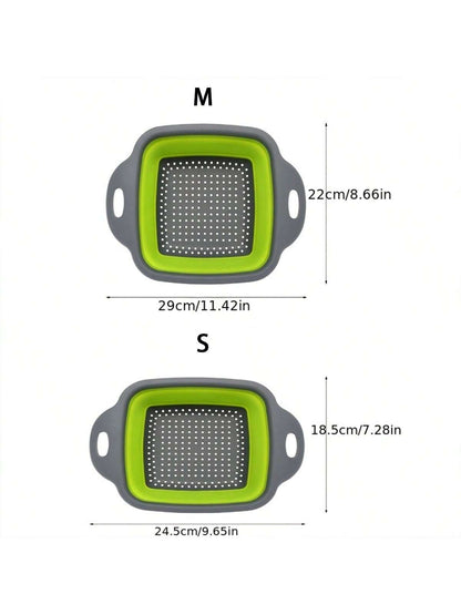 قطعة واحدة قابلة للطي سلة استنزاف , محمول فاكهة & خضروات منظف سلة , مربع القابلة للتطوير مصفاة , أداة مطبخ