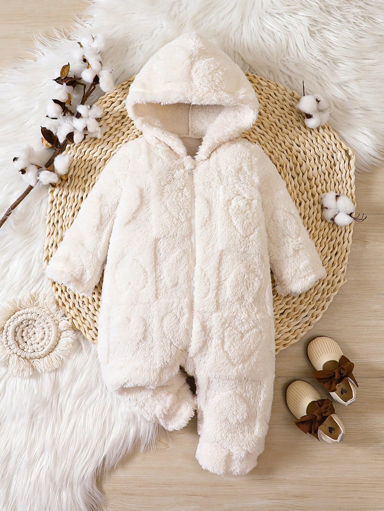 جمبسوت موحدة اللون قبعة تيدي للبنات الاطفال