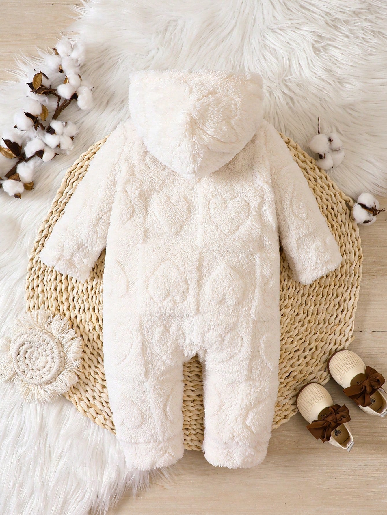 جمبسوت موحدة اللون قبعة تيدي للبنات الاطفال