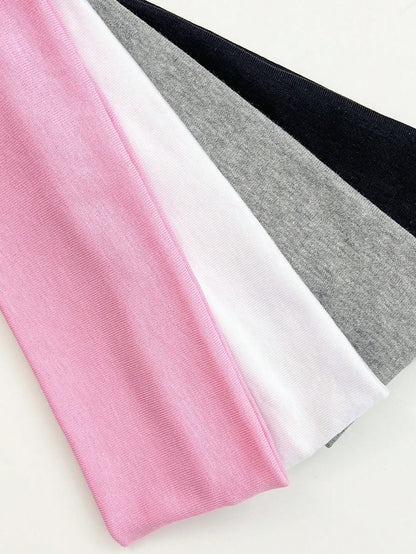 طقم من 1/4 قطع من الأوشحة القماشية المتعددة الألوان الراقية للنساء، مناسب للارتداء اليومي