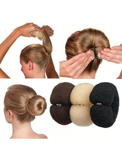 حزام ربط شعر نايلون أسود بإبزيم قطعة واحدة بعرض 20 سم