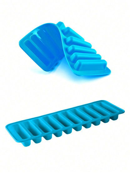 قالب سيليكون مستطيل 10 فتحات واحد لصنع كعكة الأصابع، الشوكولاته، الحلوى، المعجنات الفرنسية، الخبز، صنع الثلج في المطبخ