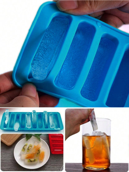 قالب سيليكون مستطيل 10 فتحات واحد لصنع كعكة الأصابع، الشوكولاته، الحلوى، المعجنات الفرنسية، الخبز، صنع الثلج في المطبخ