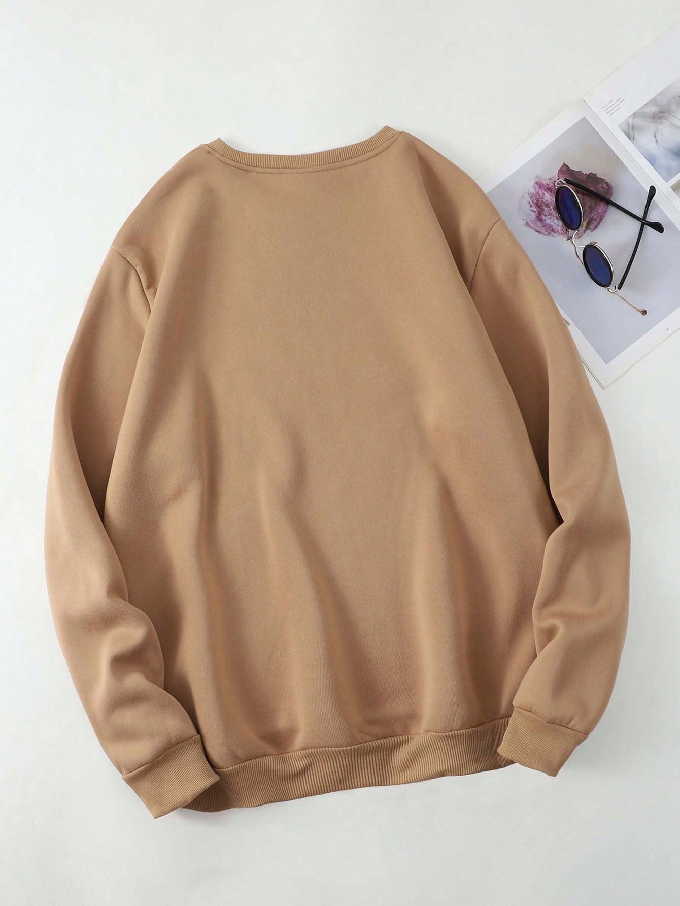 بلوفر مبطن من الداخل بطباعة الباندا والفراشة