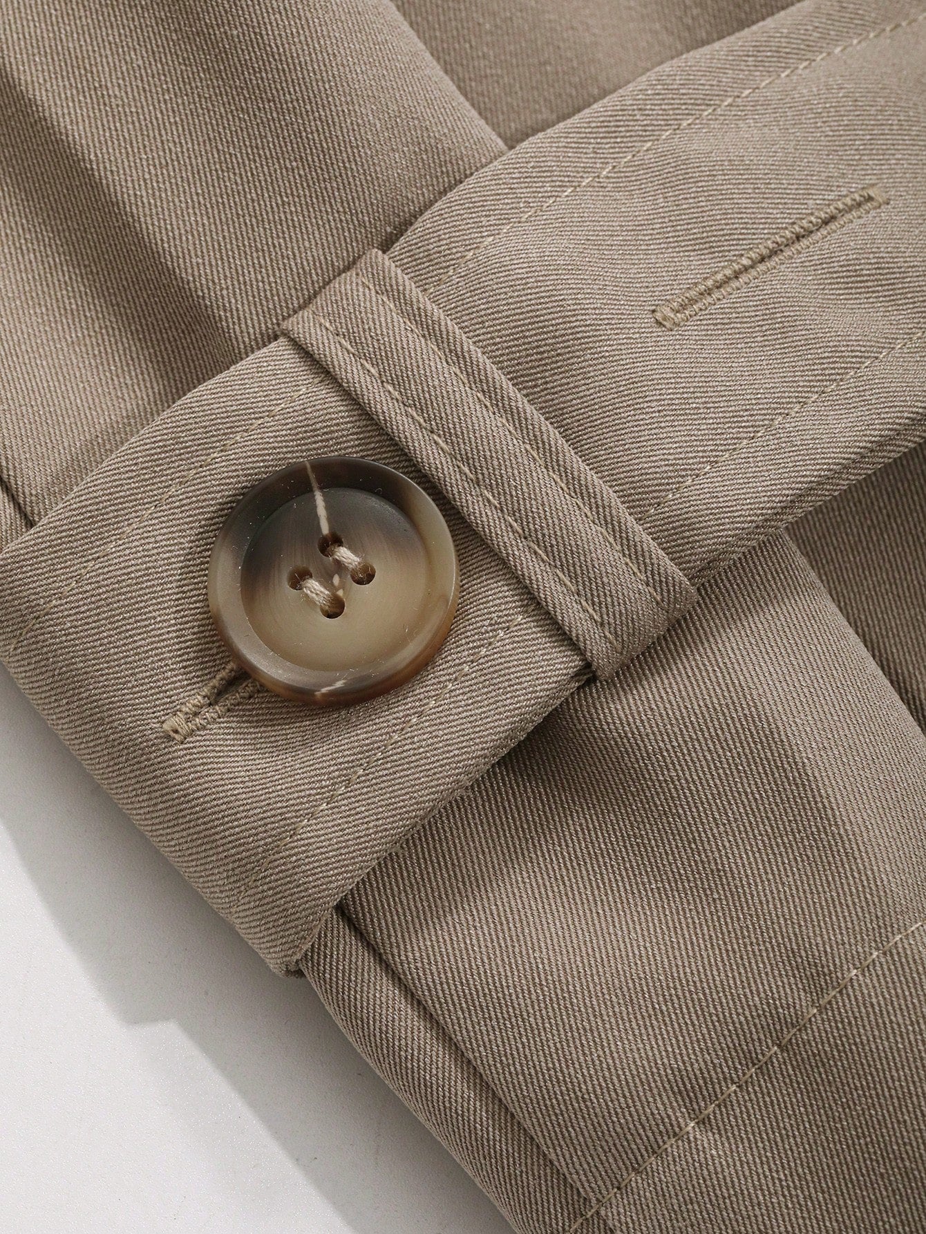 معطف ترنش طويل أحادي اللون، كاجوال للأعمال