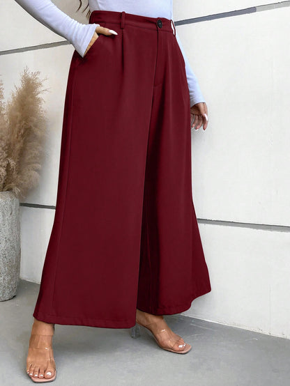 بنطلون بدلة ساق عريضة مقاس كبير