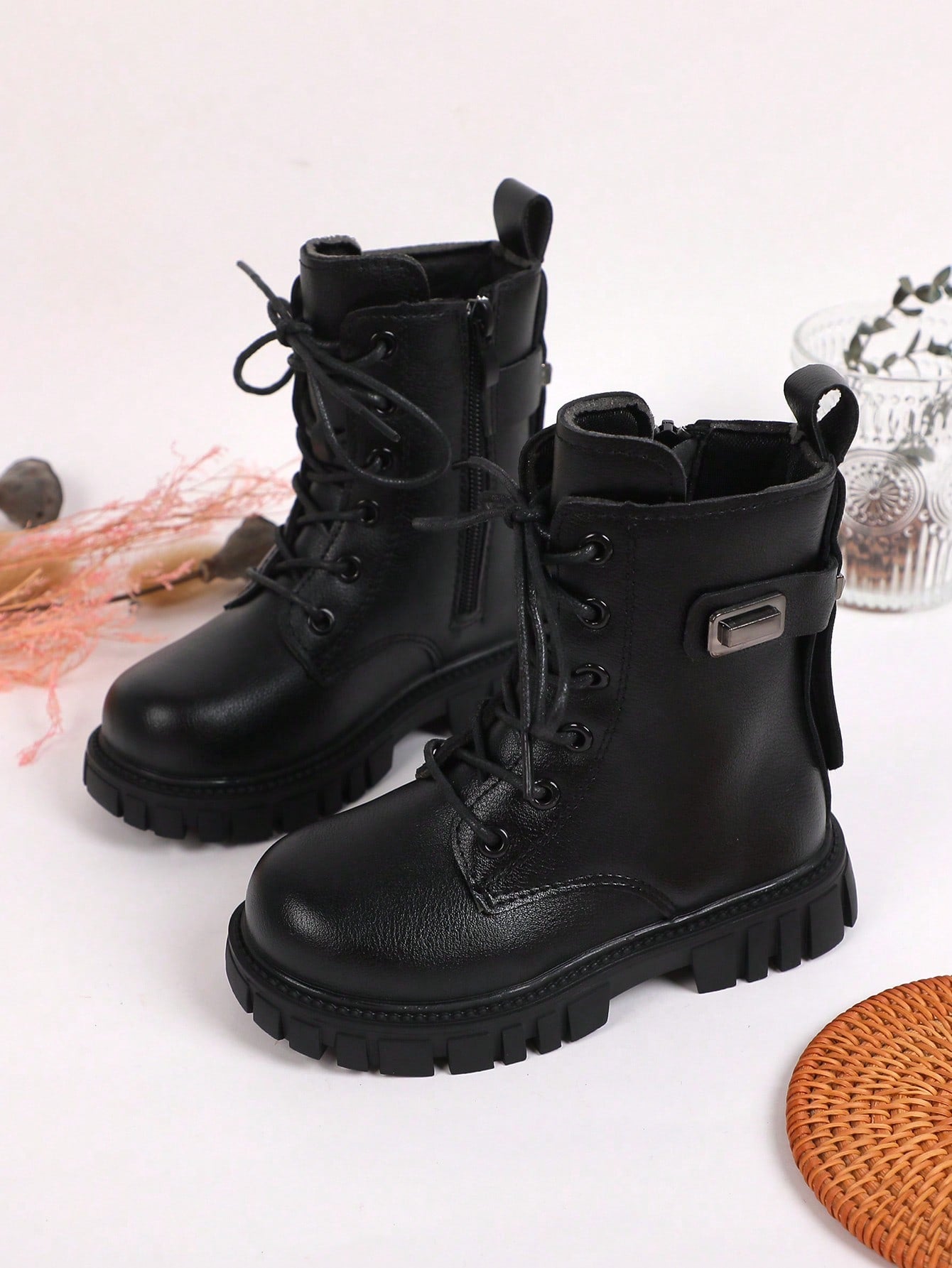 بوت شتوية للبنات للأطفال الأكبر ، بوت بأصبع دائري للأطفال ، بوت أميرة