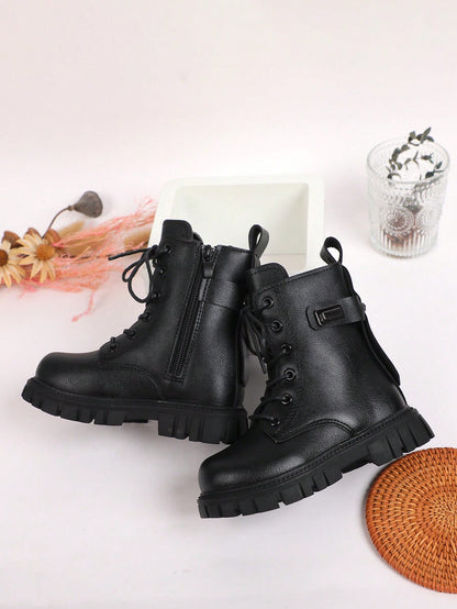 بوت شتوية للبنات للأطفال الأكبر ، بوت بأصبع دائري للأطفال ، بوت أميرة